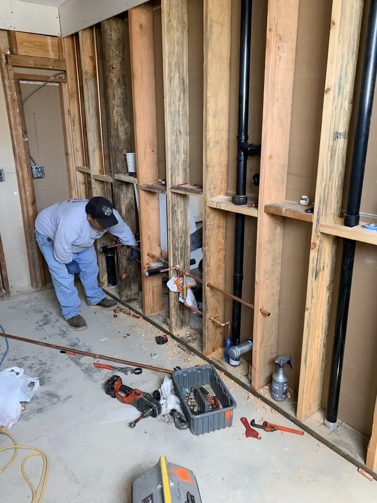 Commercial rough-in plumbing for Water Heater Replacement in Lincolnville